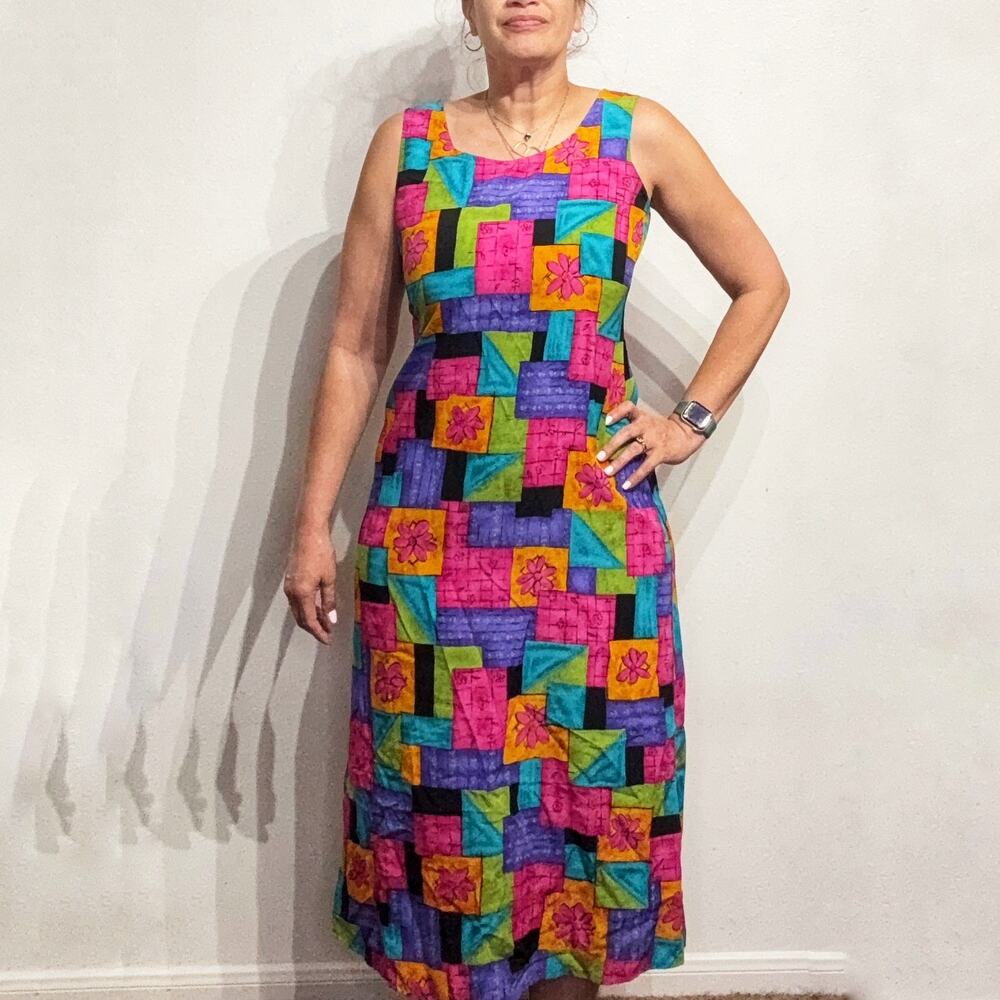 Kathie Lee Collection Floral Vintage Midi Dress Sz 6